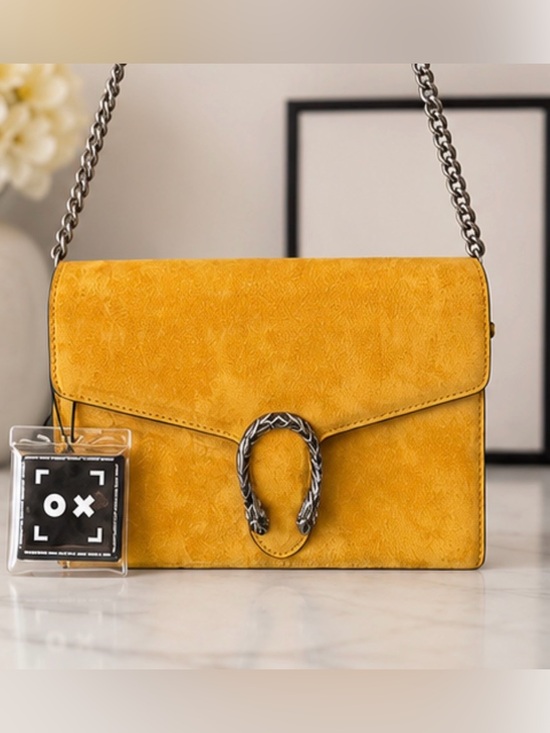 Gucci Handbags - Gucci Dionysus Suede Wallet On Chain WOC in Rare Mustard Yellow COA INCLUDED 💛